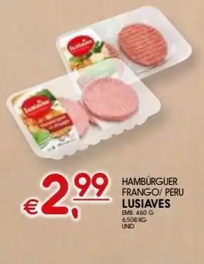 Meu Super Hambúrguer frango/peru lusiaves promoção