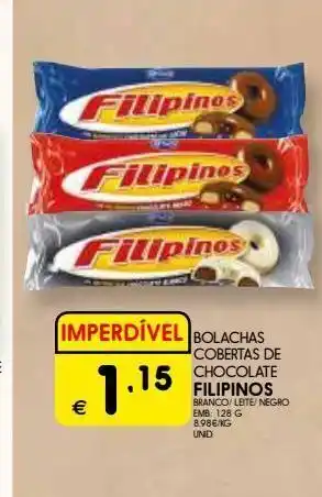 Bolachas cobertas de chococlate filipinos 128g