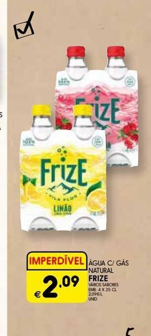 Água c/gas natural frize 4x25cl