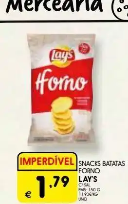 Meu Super Snacks batatas forno lay's 150g promoção