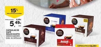 Continente Bom dia Cápsulas de café dolce gusto promoção