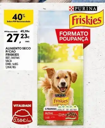 Continente Bom dia Alimento seco p/cao friskies promoção