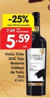 Minipreço Vinho reserva cabeça de toiro promoção