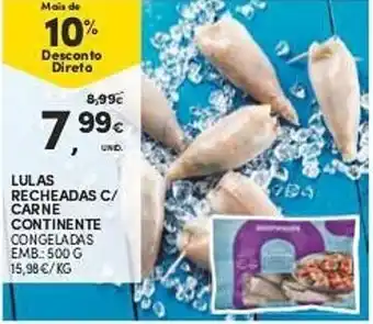 Continente Lulas Recheadas c/ Carne Continente 500g promoção