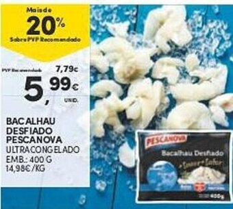 Continente Bacalhau Desfiado Pescanova 400g promoção