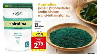 Lidl Origens Bio Spirulina 70g promoção