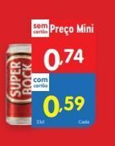 Minipreço Lata de cerveja super bock promoção