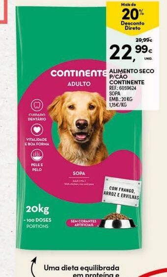Continente Bom dia Alimento seco p/cao promoção