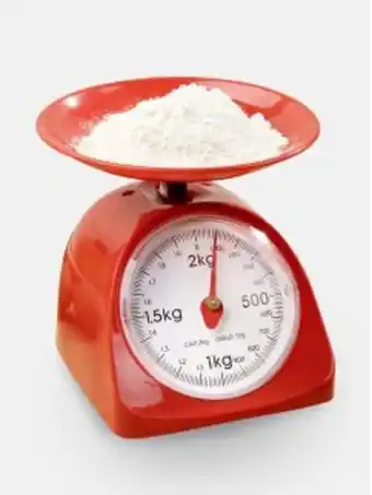 Balança de cozinha até 2 kg cor vermelho