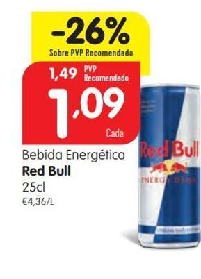 Minipreço Bebida energética red bull promoção