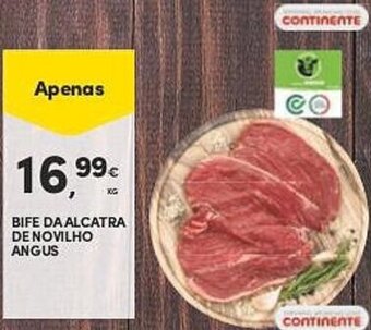 Continente Bife da Alcatra de Novilho Angus promoção