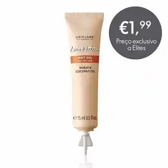 Oriflame Óleo quente com trigo e óleo de coco para cabelo seco love nature promoção