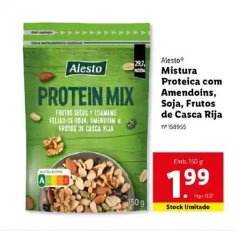 Lidl Alesto Mistura Proteica com Amendoins, Soja, Frutos de Casca Rija 150g promoção