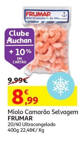 Auchan Miolo camarão selvagem promoção