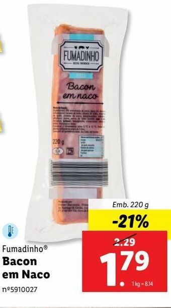 Lidl Bacon fumadinho promoção