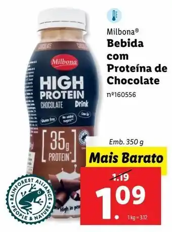 Lidl Achocolatado milbona promoção