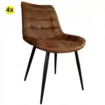 Homy Casa Pack 4 cadeiras prada (castanho) promoção
