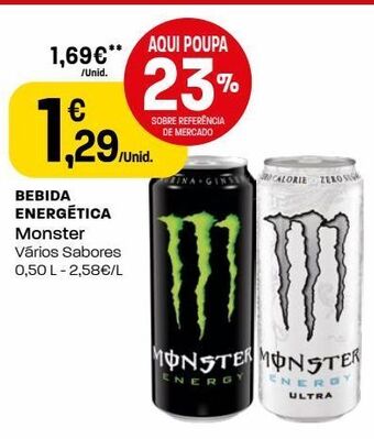 Intermarché Bebida energética monster promoção
