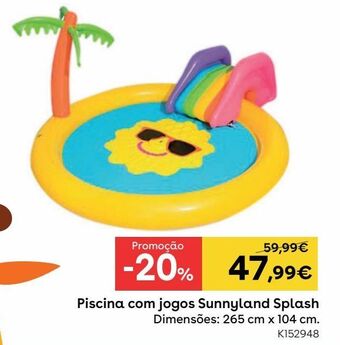 Toys R Us Bestway - piscina com jogos sunnyland splash promoção