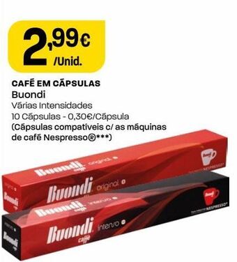 Intermarché Cápsulas de café buondi promoção