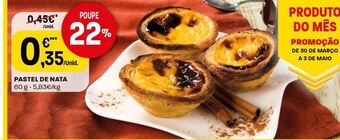 Intermarché Pastel de nata promoção