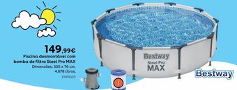 Toys R Us Bestway - piscina desmontável com bomba de filtro steel pro max 305 x 76cm promoção