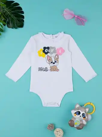 Fato de manga comprida de menina com estampado - prénatal