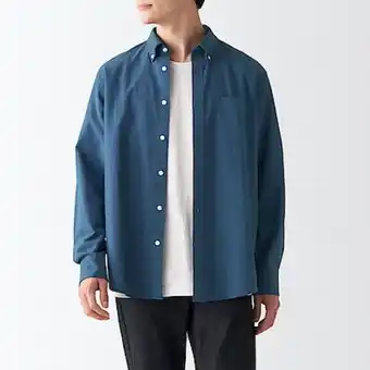 Washed oxford button down shirt
