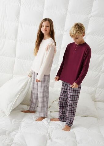 Pijama comprido quadrados