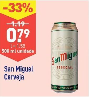 ALDI Lata de cerveja san miguel promoção