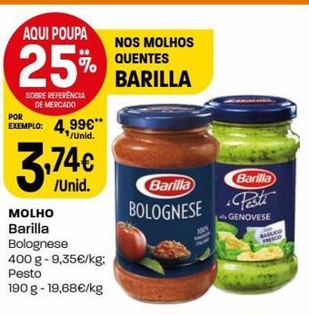 Intermarché Molhos barilla promoção