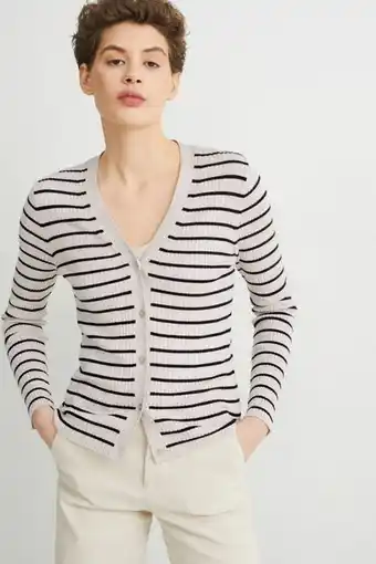 C&A Basic cardigan - striped promoção