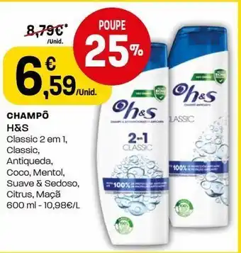Intermarché Shampoo h&s promoção
