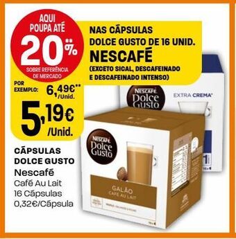 Intermarché Cápsulas de café dolce gusto promoção