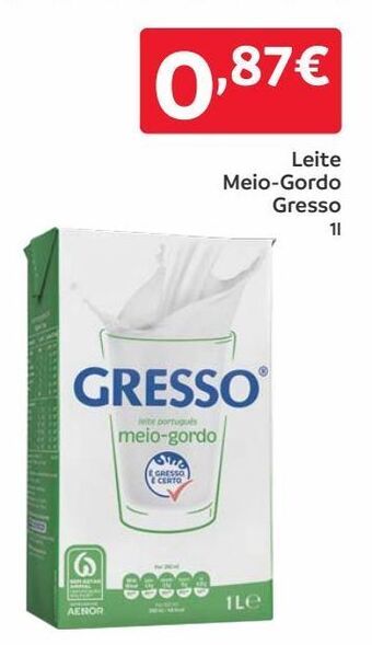 Amanhecer Leite semi desnatado gresso promoção