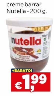 Bolama Creme de avelã nutella promoção