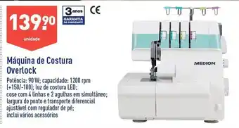 ALDI Máquina de costura promoção