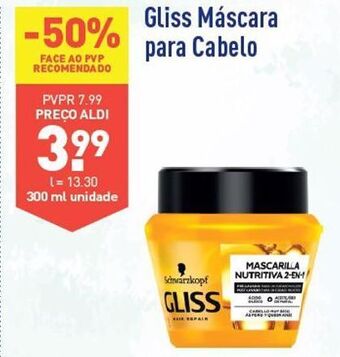 ALDI Produtos para o cabelo gliss promoção