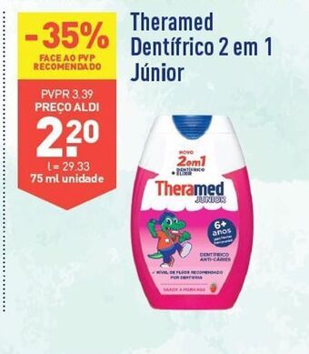 ALDI Pasta de dentes theramed promoção