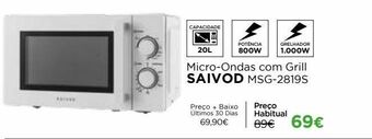 El Corte Inglés Microondas com grill promoção