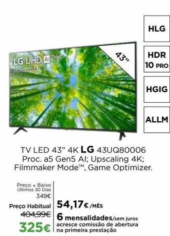El Corte Inglés Tv led lg promoção