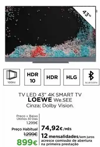 El Corte Inglés Smart tv loewe promoção