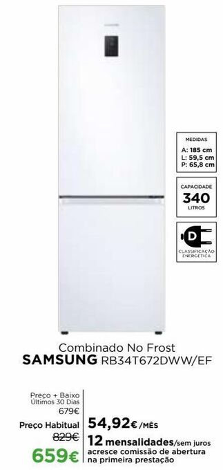 El Corte Inglés Frigorífico combinada samsung promoção