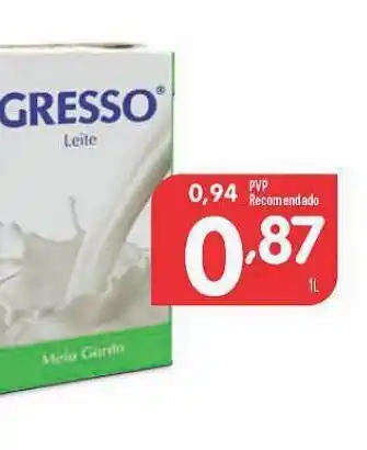 Minipreço Leite semi desnatado gresso promoção