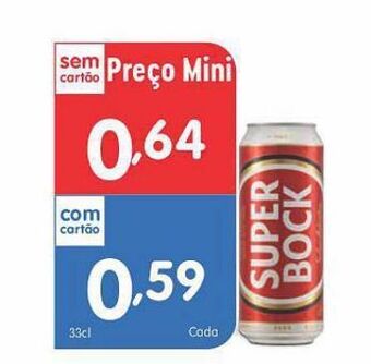 Minipreço Lata de cerveja super bock promoção