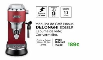El Corte Inglés Cafeteiras delonghi promoção