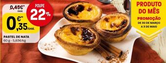 Intermarché Pastel de nata promoção