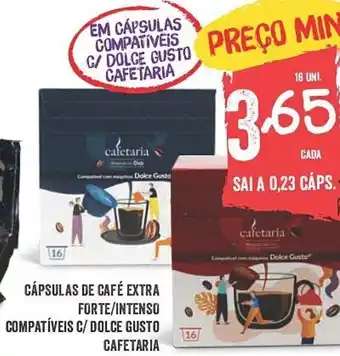 Minipreço Cápsulas de Café Extra forte/ Intenso Compatíveis c/ Dolce Gusto Cafetaria promoção