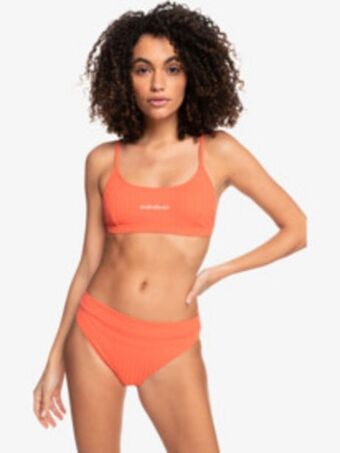 Quiksilver Logo scoop ‑ parte de cima de biquíni bralette para mulher promoção