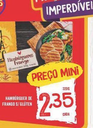 Minipreço Hambúrguer de frango promoção
